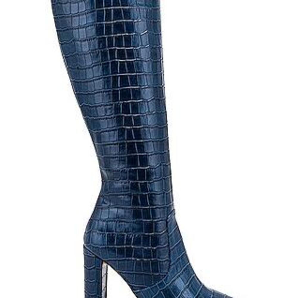 Lucille Boot in Blue Croc